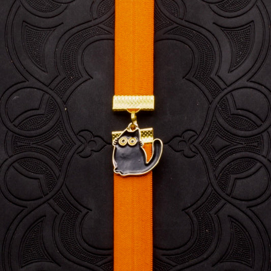 Halloween Cute Black Cat Elastic Bookmark