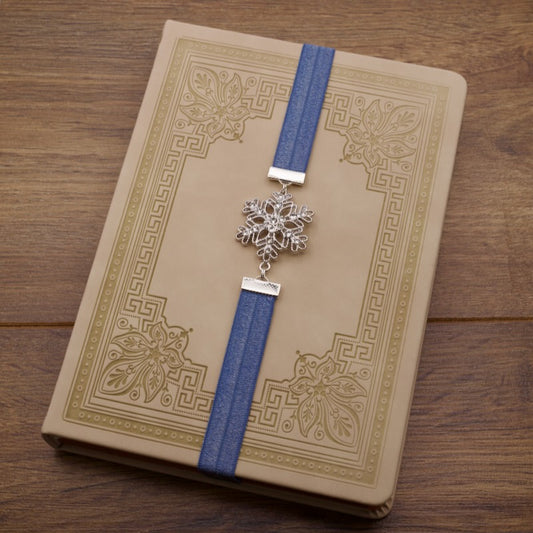 Christmas Cubic Zirconia Snowflake Elastic Bookmark