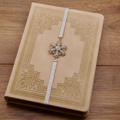 Christmas Cubic Zirconia Snowflake Elastic Bookmark