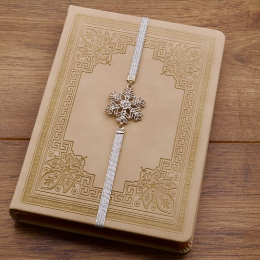 Christmas Cubic Zirconia Snowflake Elastic Bookmark