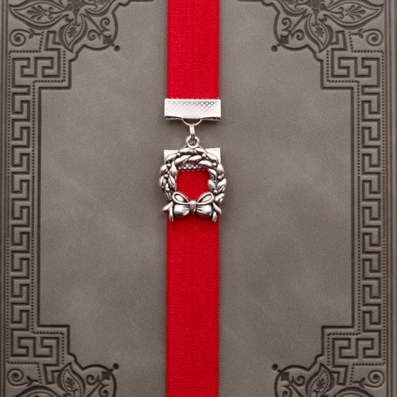 Christmas Wreath Bookband Elastic Bookmark
